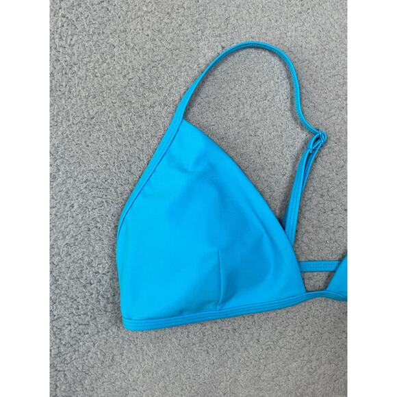 Good American Womens Size 4 / US XL Perfect Fit Bikini Top Atomic Blue NWT - Picture 4 of 10